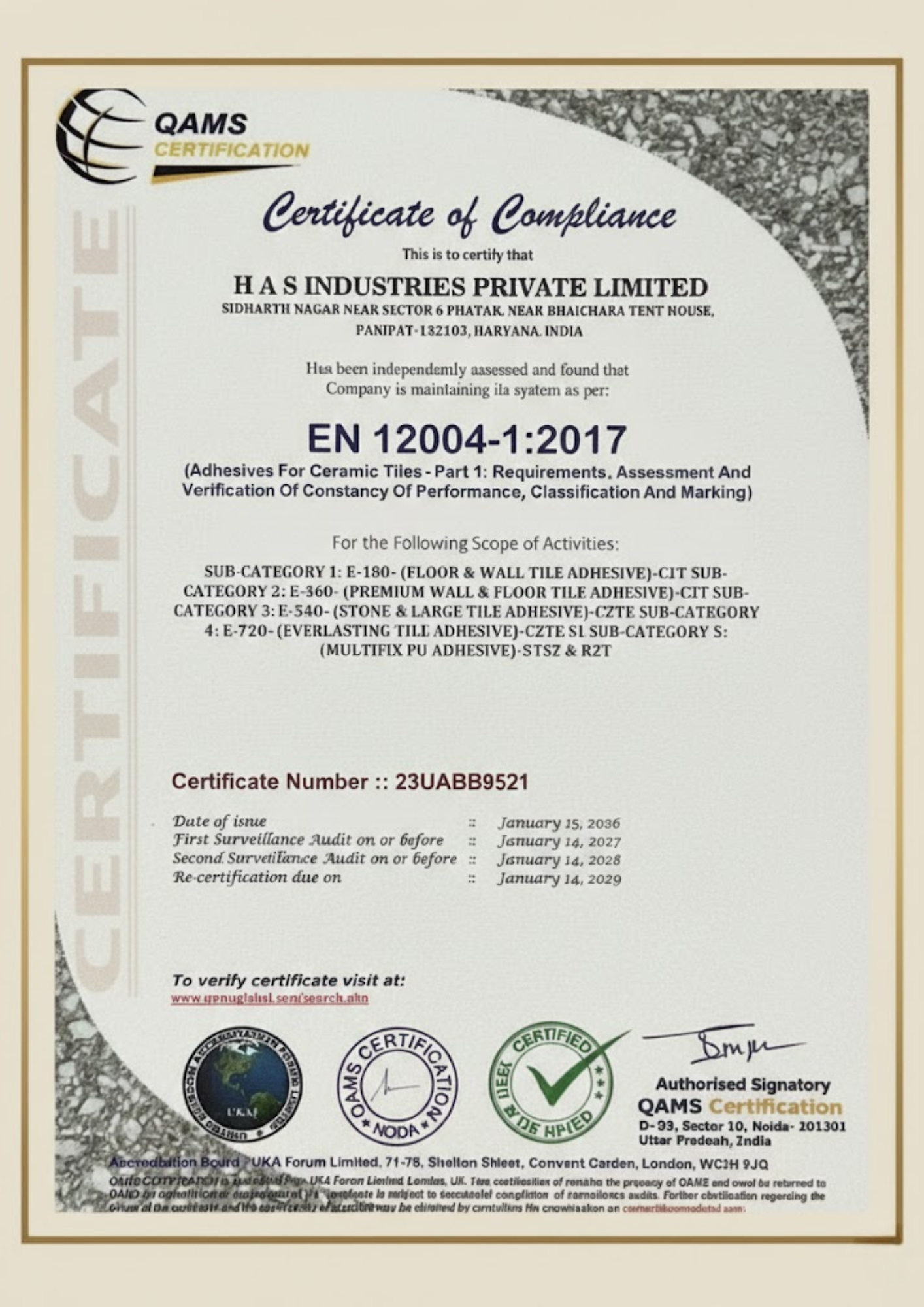 Certificate 1